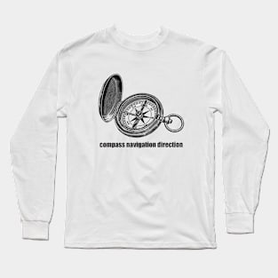 compass navigation direction Long Sleeve T-Shirt